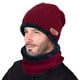 thumbnail image 1 of Fiudx Gorro de Invierno, Conjunto de Calentador de Cuello Grueso, Bufanda Resistente Al Viento para Exteriores, Protección Cálida para Ciclismo, Senderismo y Esquí, Equipo de Invierno Versátil, Talla, 1 of 3