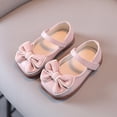 thumbnail image 2 of KPOPLK Girls Dress Shoes Glitter Princess Shoe Flower Mary Jane Low Heels Party Wedding Prom Footwear for Toddler Kids Size 6.5,Pink, 2 of 4