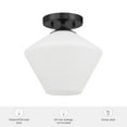 thumbnail image 7 of Hunter - Celestial Valley 1-light Matte Black, Small Flush Mount Light, Dimmable, Modern Style, Candle Shaped, for Bedrooms, Dining, Living Rooms - 48106, 7 of 7