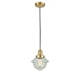 thumbnail image 2 of Innovations Lighting  Franklin Restoration Oxford - 1 Light 8" Cord Hung Mini Pendant Satin Gold/Seedy, 2 of 5
