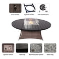 thumbnail image 6 of Direct Wicker Outdoor Rattan Propane Gas Fire Pit Table 50,000BTU 316 Marine Grade Stainless Steel CE Certified (Table Only, 8-Person Round), 6 of 7
