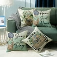 thumbnail image 4 of Fundas de cojín con hojas, fresco verano, océano, salón, dormitorio, hogar, letra impresa, lino, funda de cojín, 4 of 4