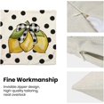 thumbnail image 5 of Summer Outdoor Pillow Covers 20x20 Inch 2 Pcs, Yellow Lemon Black White Polka Dots Decorative Throw Pillows, Fruit Farmhouse Decor Pillowcase Linen Cushion Cover for Home Couch Sofa Bed, 5 of 5