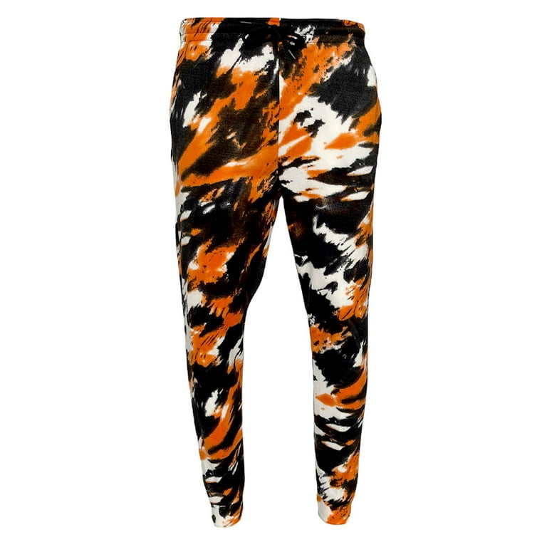Black and orange tie dye joggers hotsell