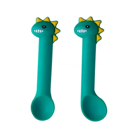

Baby Silicone Short Handle Fork Spoon Baby Cute Training Complementary Food Spoon Tableware 1 Set Get 1 Color: As Shown Size: 4.3*8.7Cm