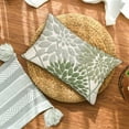 thumbnail image 3 of Sage Green Decorative Dahlia Boho Lumbar Pillow Covers Inch, Geometric Floral Elegant Gray Green White Decor Rustic Farmhouse Throw Pillows Cushion Cases for Sofa Bed Decorations, 3 of 5
