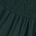 thumbnail image 5 of RPVATI Linen Pants for Women Summer Casual Boho Smocked Elastic Waist Ruffle Hem Palazzo Pants Dressy Flowy Wide Leg Beach Cropped Lounge Pants with Pockets Dark Green 3XL, 5 of 5