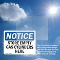thumbnail image 6 of (2 Pack) Store Empty Gas Cylinders Here OSHA Notice Sign 14 Inch X 10 Inch Vinyl Label Decal Sticker Weather Resistant, UV Protected for Workplace, Business, and Construction Site, Made, 6 of 7
