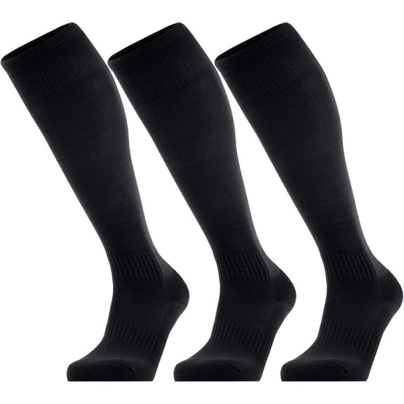 PUMIER 3 Pack Softball Soccer Socks Baseball Football Socks for Youth Men and Women