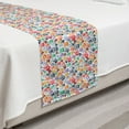 thumbnail image 2 of Skull Bed Runner, Halloween Themed Colorful Skulls and Crossbones Funny Cartoon Style Pattern Print, Decorative Accent Bedding Scarf for Hotels Homes and Guestrooms, Twin, Multicolor, by Ambesonne, 2 of 2
