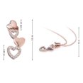 thumbnail image 2 of Fashion Dangle Hearts Austrian Crystal Necklace and Earrings Set, 2 of 2