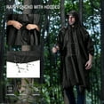 thumbnail image 6 of TELOLY Mens Raincoat with Hood Yellow Hooded Rain Poncho with Pocket for Men Women Adult Lightweight Unisex Raincoat Hiking Camping, 6 of 6