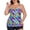 Neon Striped, variant on Ocean Blues Women's Plus Size Push Up Tankini Tops for Women Swimwear Top Only Black Bathing Suit Top