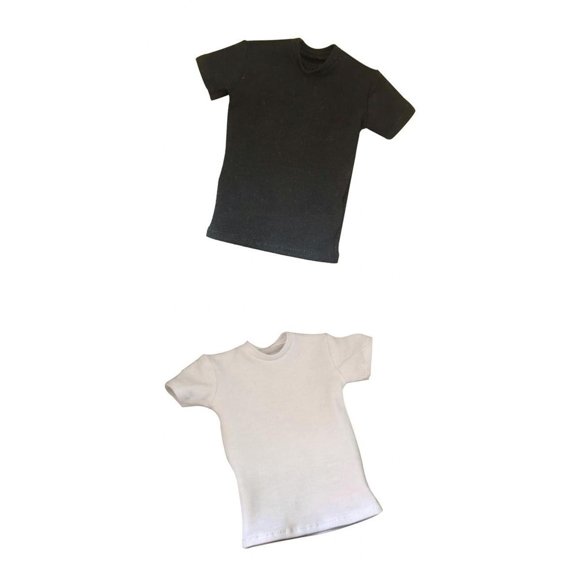 2Pcs 1/6 Scale Male Round Neck T-Shirt Loose Shirt for 12inch Action Figures 
