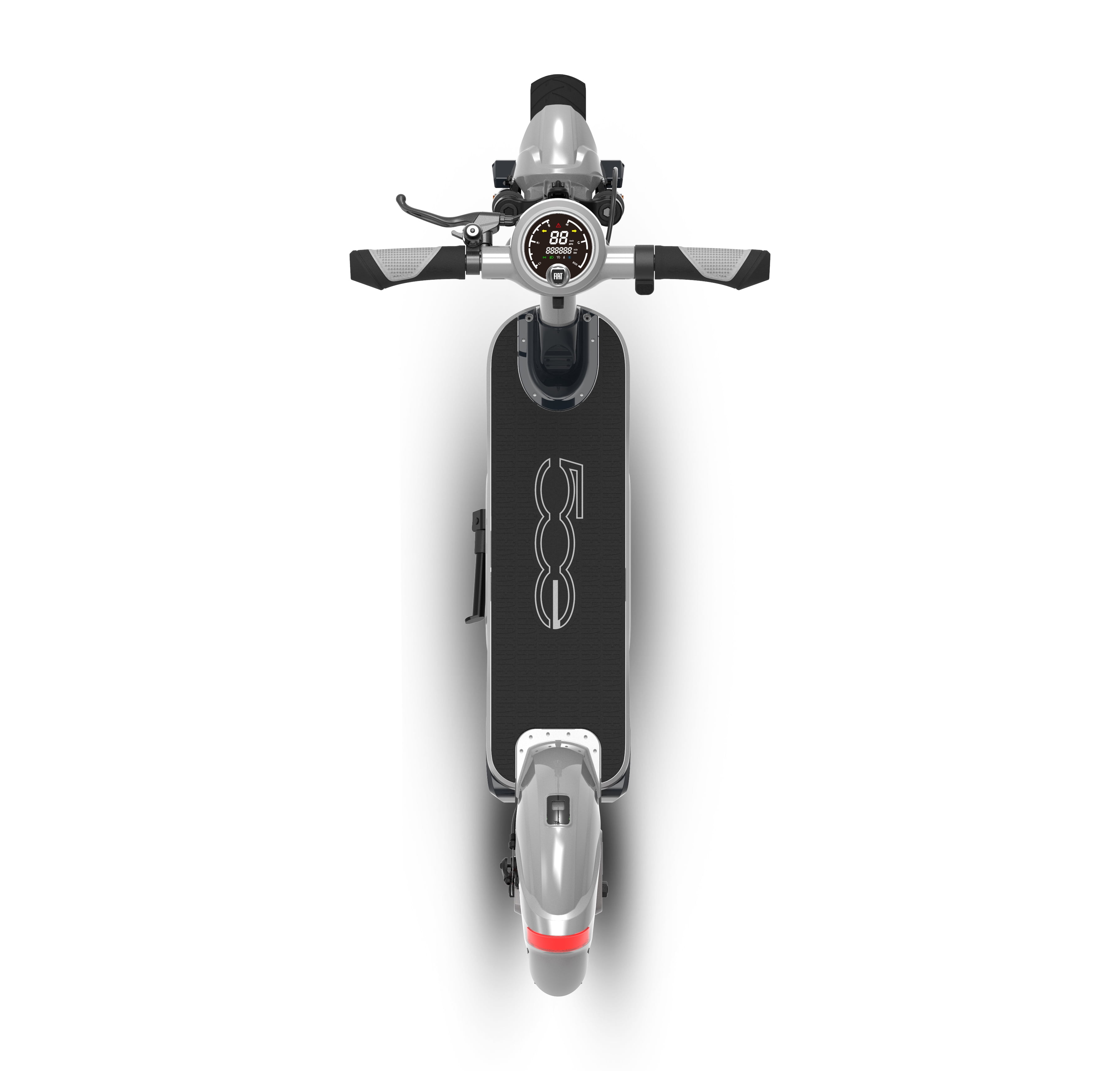 Fiat 500W Electric Scooter, Foldable Scooter for Adults with 10” Tubeless Tires, Chalk