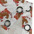 thumbnail image 4 of Ambesonne Tiger Grommet Curtain, Asian Animal Swirly Pattern, 50"x96", Burnt Orange Vermilion, 4 of 5