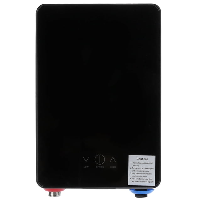 Calentador de agua eléctrico sin tanque, calentador de agua instantáneo eléctrico de 4500 W 110 V Calentador de agua a pedido, pantalla LCD HD, para ba?o, ba?era, caravana, ducha(Sin ducha) Ecomeon no