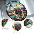 thumbnail image 3 of Personalized Boho Llama Caravan Stained Glass Window Hanging Suncatcher, Suncatcher Stained Glass Christmas Halloween, 3 of 6