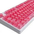 thumbnail image 1 of Transparent Jelly Keycap Set 115 Key Custom Pink Key Cap Artisan Mechanical Keyboard MX Switch Point Keycap, 1 of 6