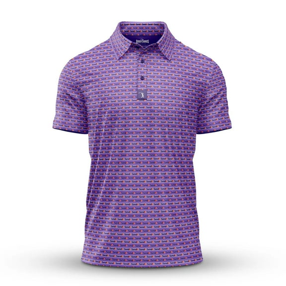Bogey Bros Golf Send It Polo Purple Large