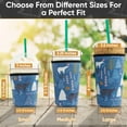 thumbnail image 4 of Baxendale and Co 2-Pack Large (32oz) Reusable Neoprene Insulator Sleeve for Iced Coffee or Cold Beverage Cups (Black and Gold Glitter Print), 4 of 8