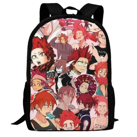 My Hero Academia Eijiro Kirishima Backpack,Multi-Function Travel Backpack Laptop Backpack Lightweight Casual Daypack Bookbag 16.5 In