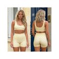 thumbnail image 2 of LMLYSoH Women's Summer Outfits Slim Fit Fruit Bow Pattern Sports Sleeveless Camisole Crop Tops with Tight Shorts 2 Pcs Set, 2 of 9