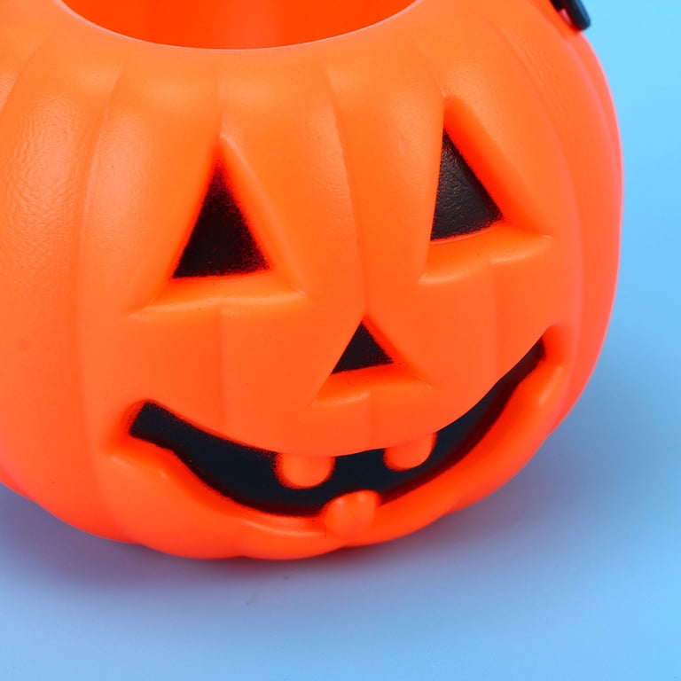 Kunststoff-Kürbis-Eimer Für Halloween | Süßigkeitenbehälter Mit Deckel | Für Trick Or Treat & Party Kunststoff-Kürbis-Eimer Für Halloween | Süßigkeitenbehälter Mit Deckel | Für Trick Or Treat & Party