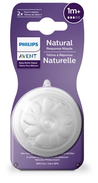 Pampers Natural Stages Bottle Nipples 6m+ 2 Ct 