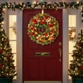 thumbnail image 6 of Yucurem 15.7" Christmas Wreath with 40 LED Lights, Artificial Merry Christmas Wreath with Pine Cones Dried Lemon Pieces for Xmas Winter Porch Fireplace Window Door Decor, 6 of 8