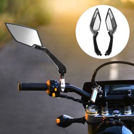 HUGETIGE 3" Chrome Round Motorcycle Mirrors - Adjustable Side Mirrors For Harley Davidson