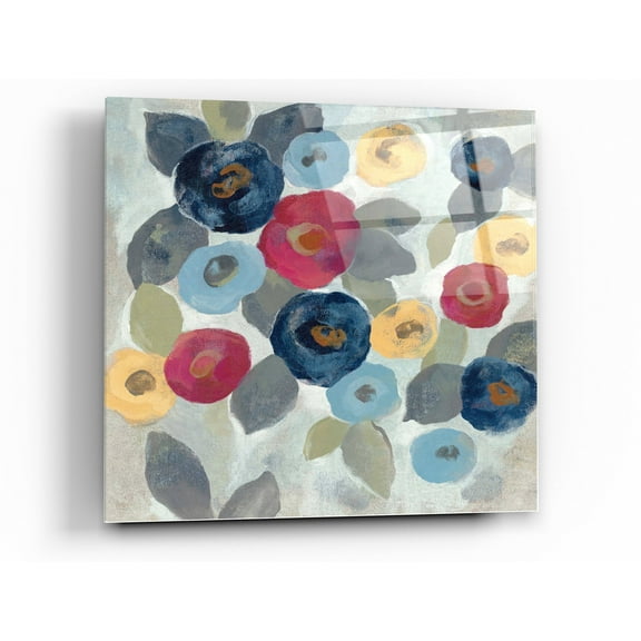 Epic Art 'Winter Flowers III' by Silvia Vassileva, Acrylic Glass Wall Art, 36"x36"