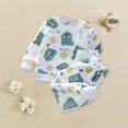 thumbnail image 5 of Cethrio Kids Boys Pajama Sets, 2 Piece Thickened Comfy Fall Winter Sleepwear White Size 48-72 M, 5 of 8