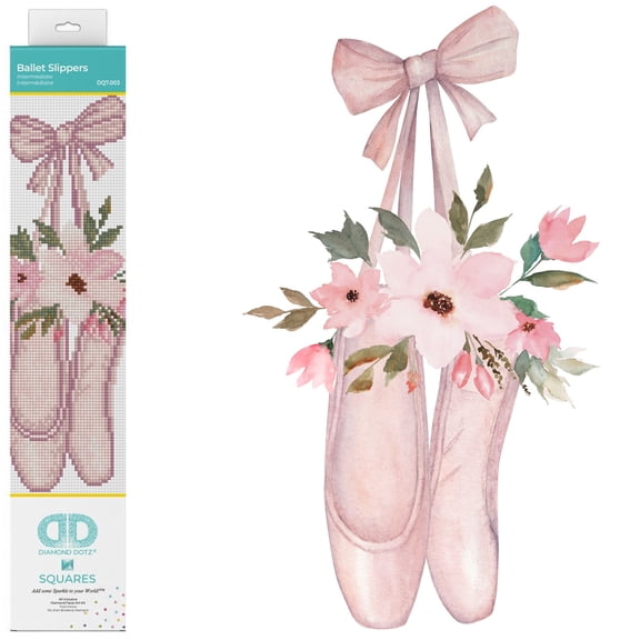 Diamond Dotz Ballet Slippers Diamond Painting Kit - 14.6" x 9.5"