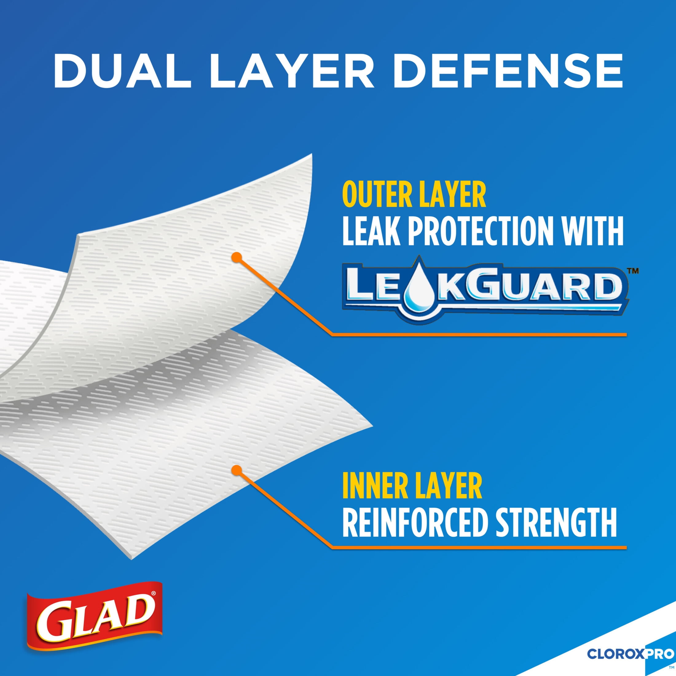 Glad Reinforced Strength Tall Kitchen Drawstring Trash Bags, 13 Gallon, 100 Bags