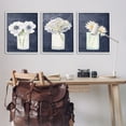 thumbnail image 6 of Stupell Industries Navy Blue Flower Bouquets Botanical & Floral Painting White Framed Art Print Wall Art, 24 x 30, Set of 3, 6 of 9