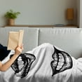 thumbnail image 3 of Kiss Soft Flannel Fleece Throw Blanket, Monochromatic Woman Lips in Various Poses, Cozy Plush for Indoor and Outdoor Use, 50" x 60", Charcoal Grey and White, by Ambesonne, 3 of 5