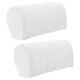 thumbnail image 1 of Fundas de reposabrazos de terciopelo para sofá, fundas de poliéster para brazos, fundas para sillones con alfileres blanco, 1 of 8