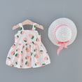 thumbnail image 4 of Utlike Girls Clothing Set New Cute Suspender Dress For And Young Children Printed With Bow And Hat Skirt Set Classic Comfort Outfits Size 3 Years-4 Years, 4 of 7