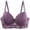 Purple, variant on Push Up Bra Lace Push Up Underwired Bra Set Adjustable Straps Breathable Bra for Large Sizes