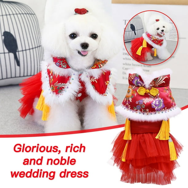 Xihbxyly Almacén de Liquidación Ropa de Fiesta y Riqueza Ropa para Mascotas Falda Vestido de Novia Princesa