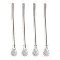 thumbnail image 1 of 4 Pcs Premium Spoons Mate Straw, Drinking Stirring Spoon Head Filter Straws with 2 Cleaning Brushes, 1 of 4