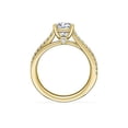 thumbnail image 2 of 0.70 Ct Brilliant Cushion Cut Natural Diamond Elegant Solitaire with Accents Wedding Ring for her Solid 14K Yellow Gold Size 6, 2 of 8
