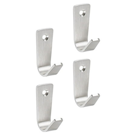 

4 Pcs Thickened Single Hole Coat Hook Wall Hooks Multi-purpose Stainless Steel Home Supplies Kitchen Bathroom