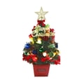 thumbnail image 2 of XYAIYT Mini Christmas Tree Christmas Decorations Ornaments for Tree Tabletop Windowsill Office Decor Battery Operated LED Lights Rechargeable Easy to Install Holiday Cheer 19.7 in, 2 of 6