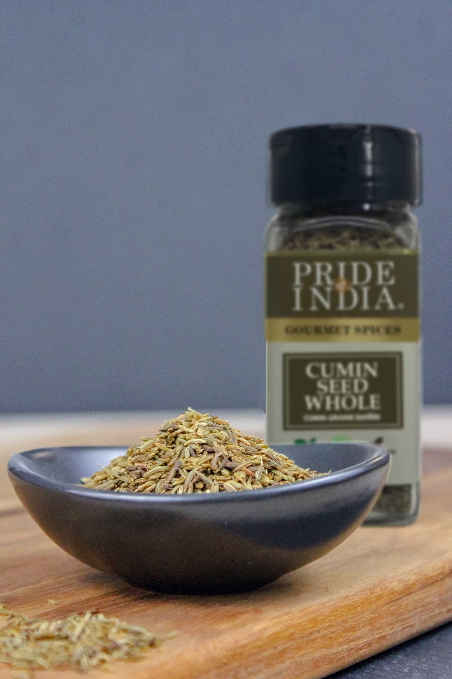 Pride of India - PACK of 6 - Cumin Seed Whole – Gourmet Indian Spice – Excellent for Culinary Uses – Fresh and Quality Seeds – Adds Flavor & Aroma – Easy to Use – 2 oz. Small Dual Sifter Bottle