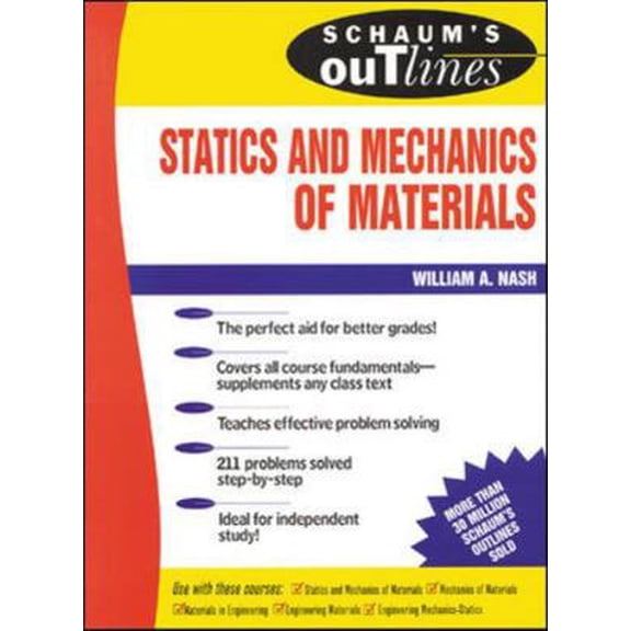 Pre-Owned Schaum's Outline of Statics and Mechanics of Materials (Paperback) 0070458960 9780070458963