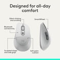 thumbnail image 4 of Logitech Signature Comfort Plus M850 L Wireless Mouse, Bluetooth Mouse with Palm Cushion, Silent Clicks, Off-white, 4 of 13