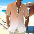 thumbnail image 2 of Yiaimeir Men's Vintage Button Down Bowling Shirts Short Sleeve Summer Beach Shirt，Size M-3XL, 2 of 3