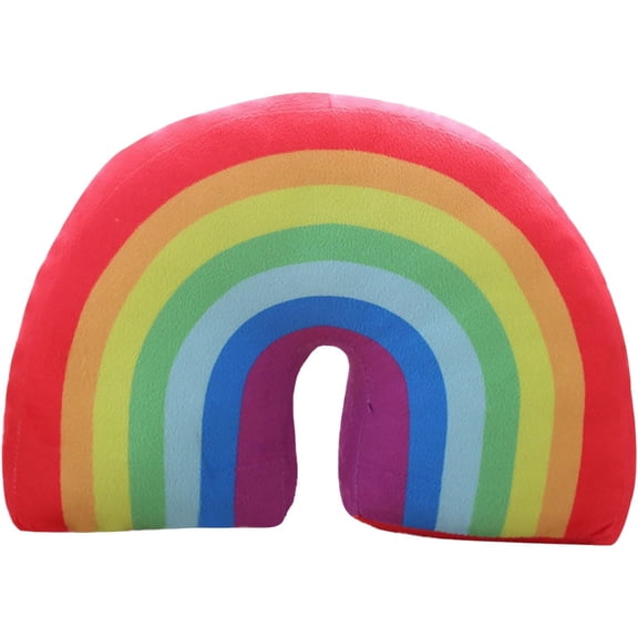 13.7" Rainbow Pillow Plush Funny Stuffed Rainbow Shaped Decorative Cushion Toy
